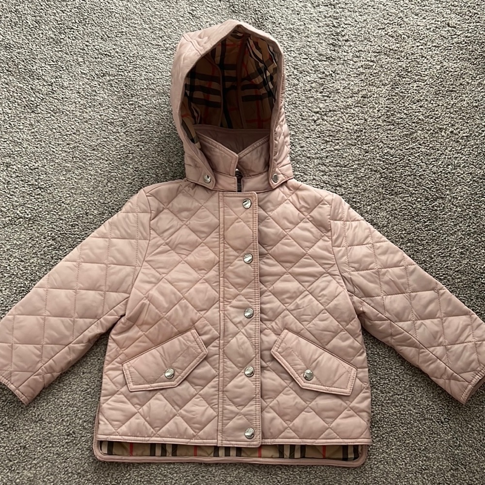 Burberry Quilted Nylon Hooded Coat Baby